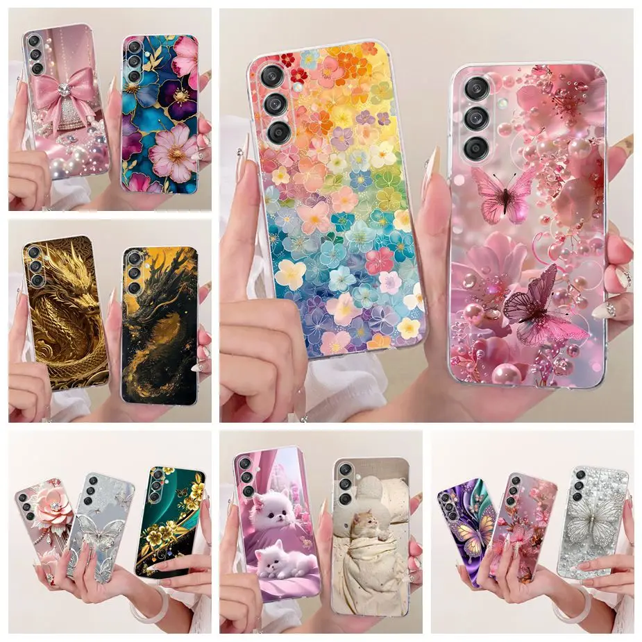 Funda para Samsung Galaxy M15, M55, M55s, nueva funda de silicona suave con diseño pintado de lujo y colores vibrantes para Samsung M15, M55, Galaxy M55s.