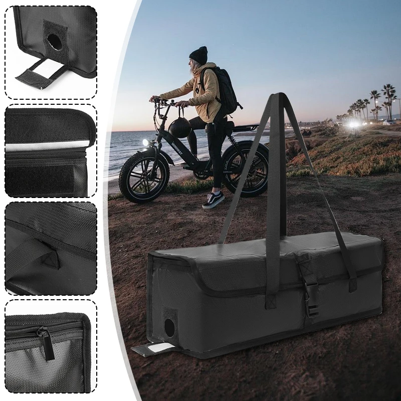 

Fire Safety Bag Battery Protective Bag Lightweight Design Long-term Use Shoulder Straps Fireproof Battery Storage Bag