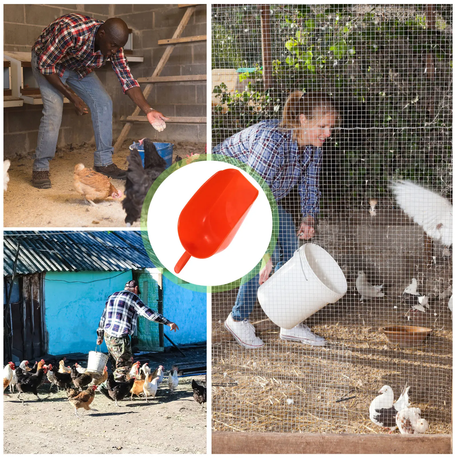 

Feed Shovel Reusable Plastic Feeding Scoop for Farm Animals Cattle Sheep Chicken Poultry Food Shovel Lightweight Portable Easy