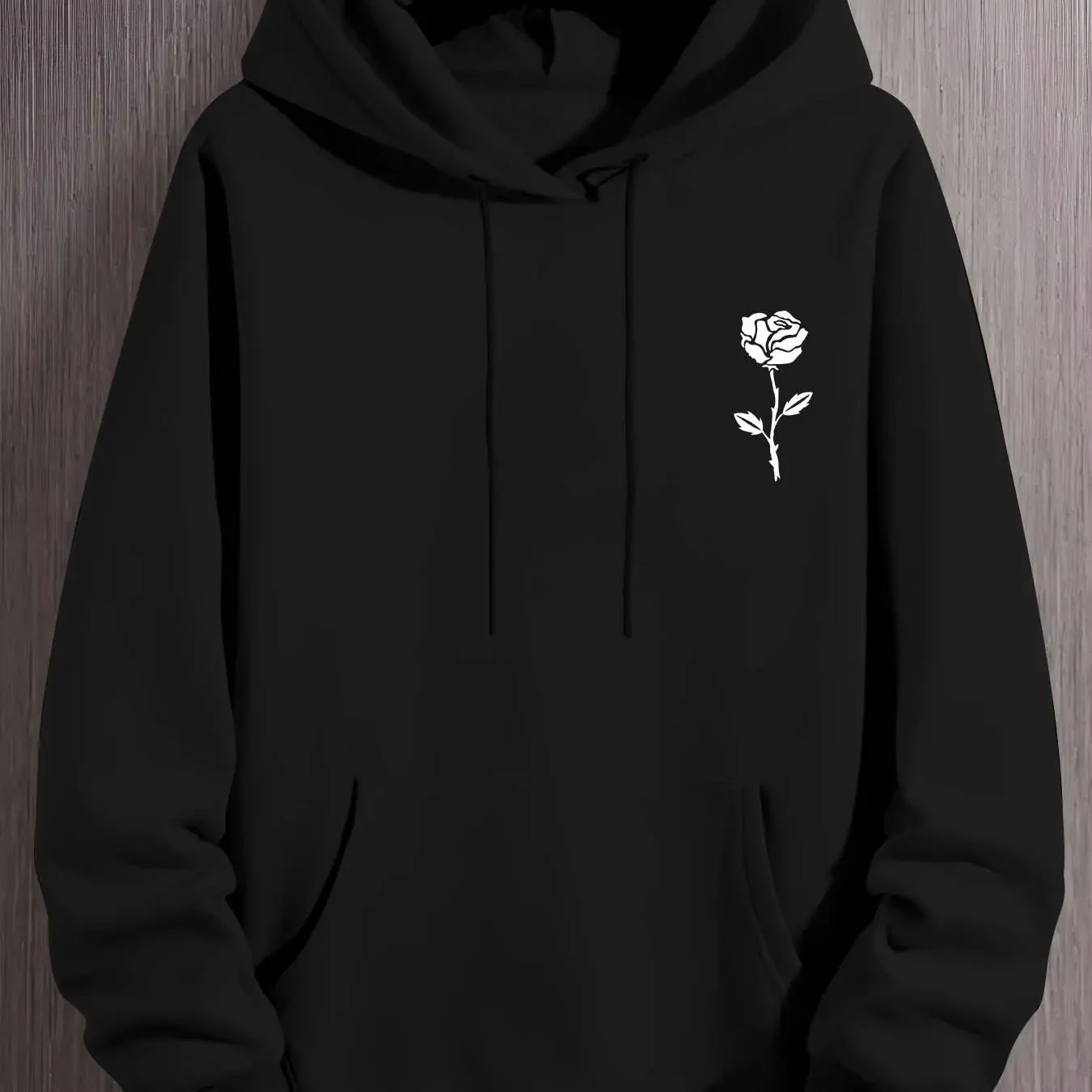 Designed for Men with a Casual Graphic Style This Pullover Sweatshirt Includes a Kangaroo Pocket And Embodies Street Fashion
