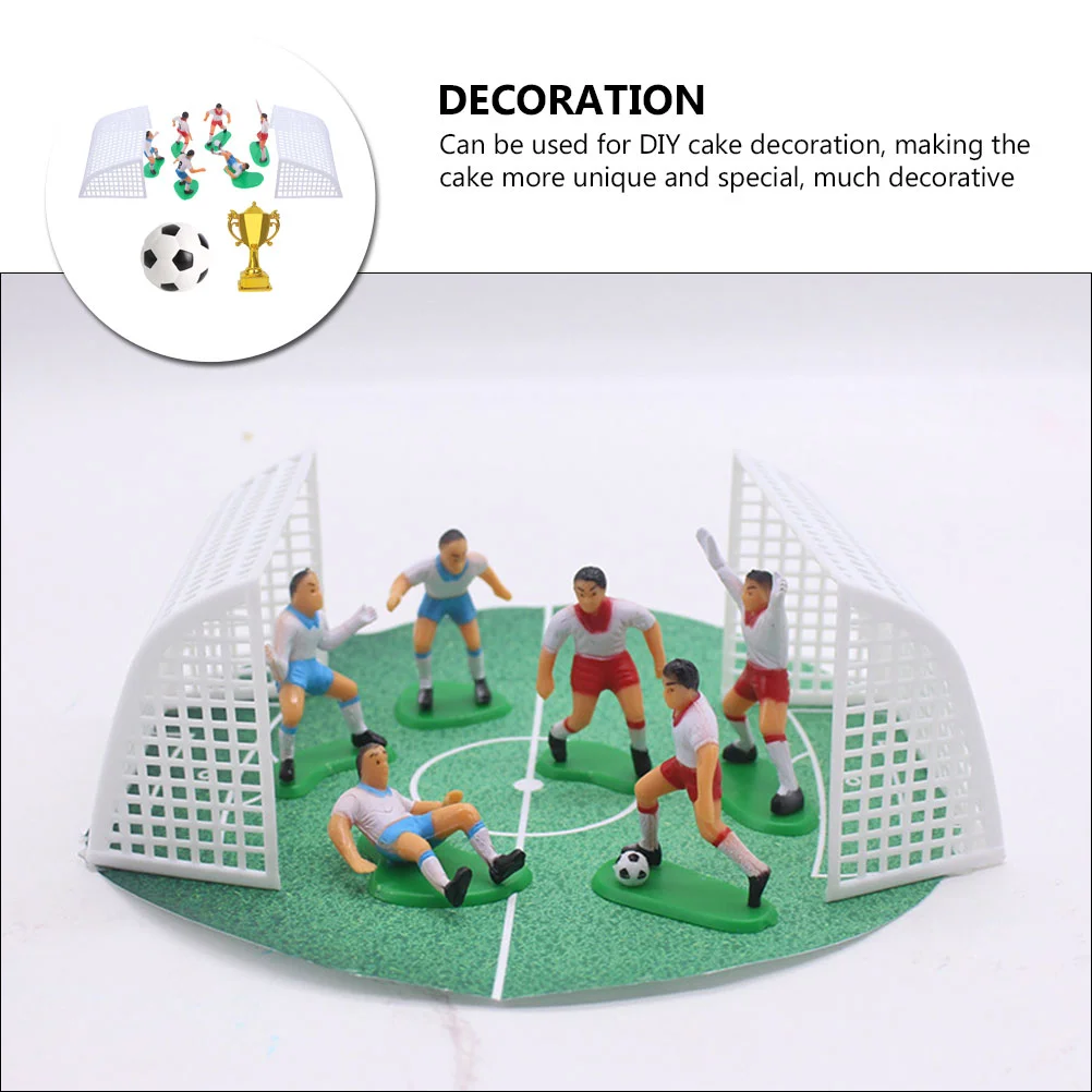 Foosball Cake Decoration Soccer Decorations for Plastic Accessories Miniatures Party