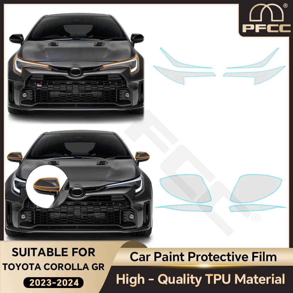 

Pre Cut Clear Car Paint Protection Film Car Body Decal Wrap Film Kit Sticker Anti-scratch for Toyota Corolla GR 2023 2024 PPF