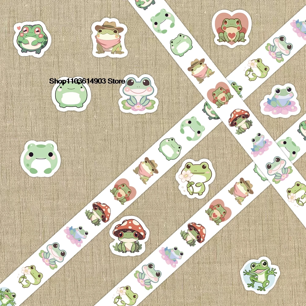 500pcs/roll Cartoon Cute frog stickers room decor wall art Wedding venue decoration school teacher supplies reward stickers