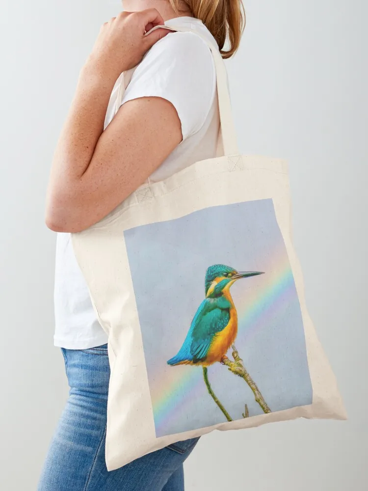 

Kingfisher Rainbow Tote Bag shopping cart bags cute tote bag tote bag women Reusable bags