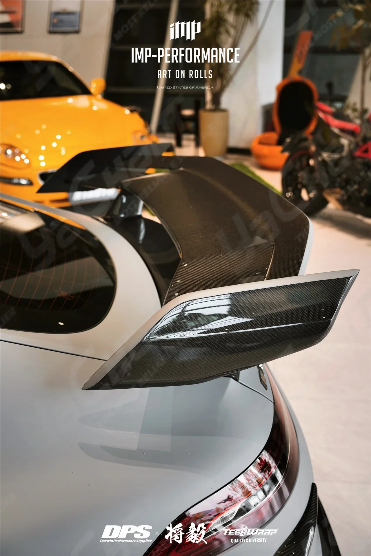 

Карбоновое крыло iMP Performance AMG X290 GT50 GT53 GT63S для 4-дверного купе Ver.2, подходит для заднего спойлера Mercedes-Benz 2018-2024 годов выпуска.