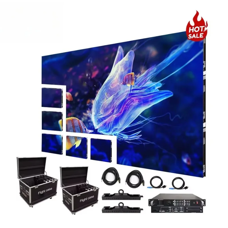 2x3m P3.9 LED Display Screen Indoor Outdoor Rental Type With Animation Graphic Function For Concert Stage Events