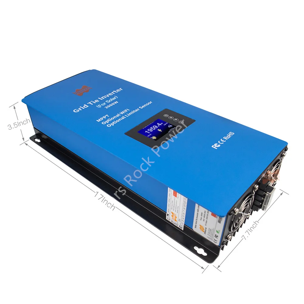 2000W Solar-PV-Wechselrichter mit Begrenzungssensor und LED-Anzeige DC45-90V zu AC230V Haushalts-Solar-Netzwechselrichter Versand aus der EU – Detail 5