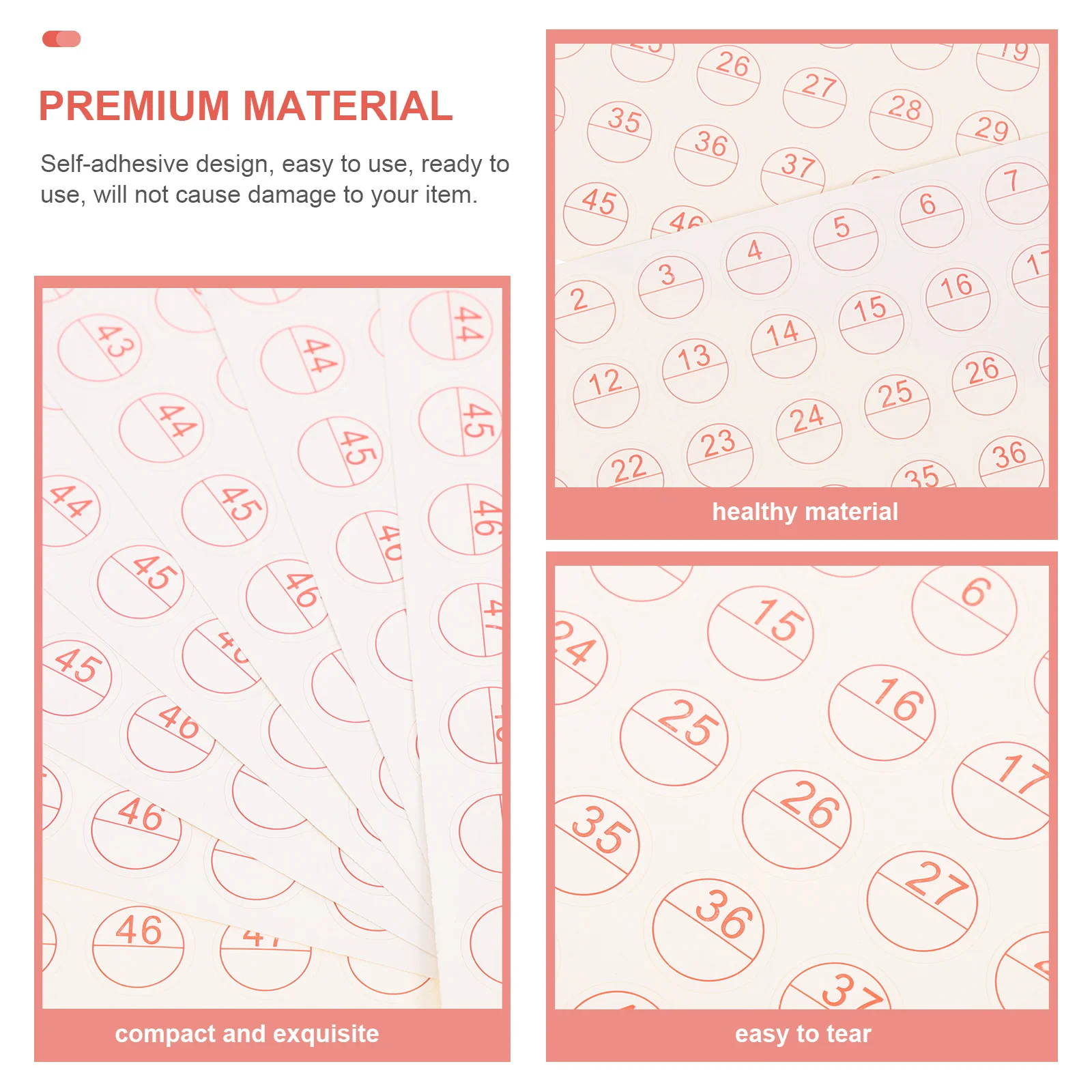 Storage Box Sticker Number Label Sticker Handwritten Label Decal Easy to Use Home Office Organizer Neat Tidy