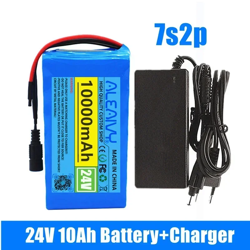 

7s2p 24V 10Ah 18650 Lithium Battery Pack 29.4v 10000mah Electric Bicycle Electric Wheelchair Scooter Battery, 29.4v Charger