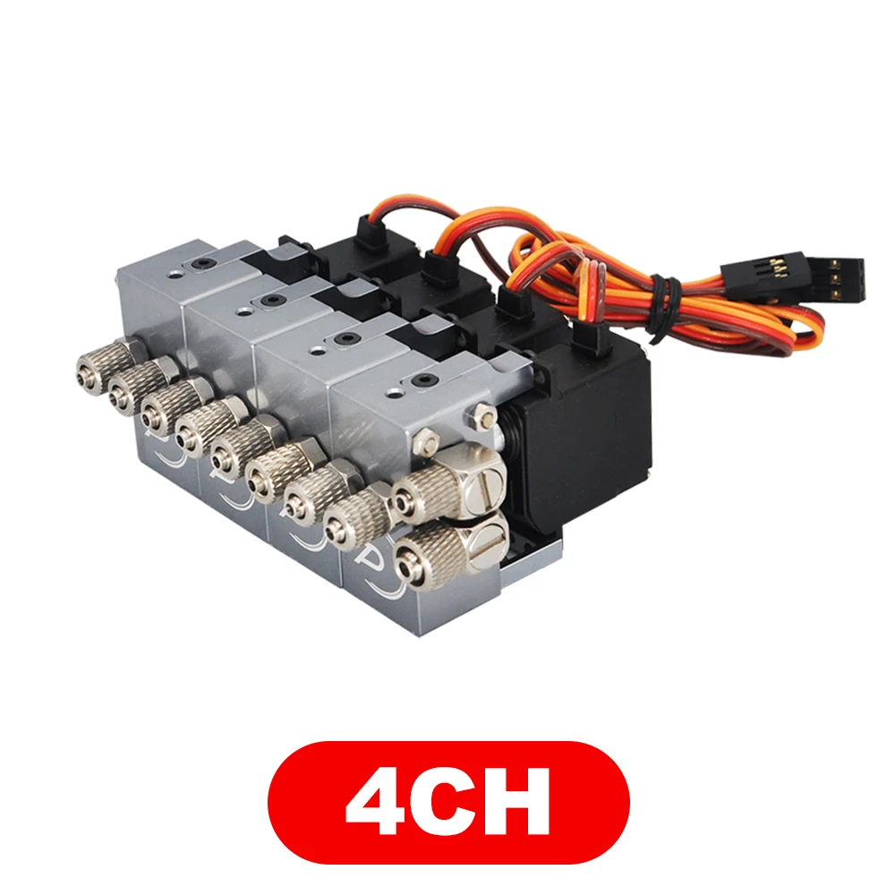 RC Hochdruck-Hydraulik-Drehventilblock mit 4 mm Düse 1/2/3/4/5/6/7/8 Kanäle für Bagger-Technikfahrzeugmodell