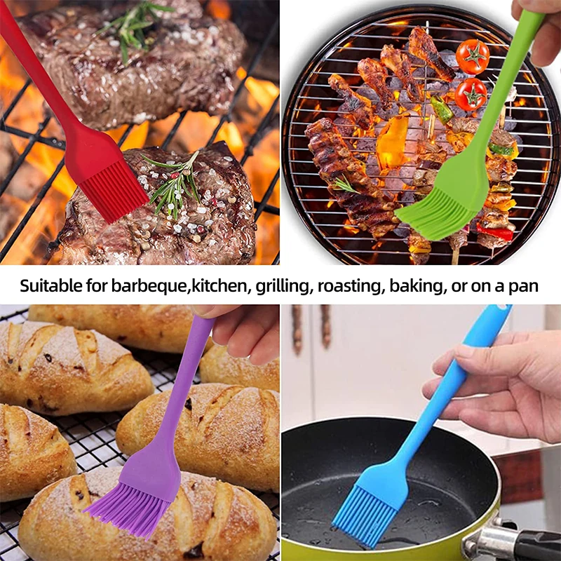 LMETJMA Silicone Basting Brush Upgrade Heat Resistant Pastry Brush Oil Brush For BBQ Cooking Baking and Grilling JT63