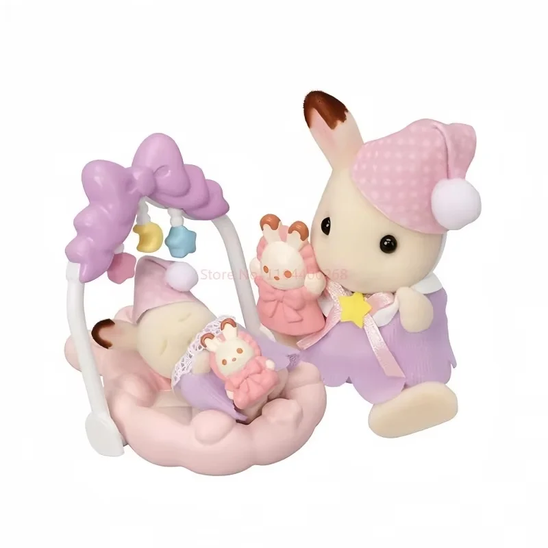 Nieuwe Sylvanian Families Chocolade Konijn Zoete Droom Set Begeleidende Scenario Speelgoed Versieren Collecte Voor Kinderen Verjaardagscadeautjes