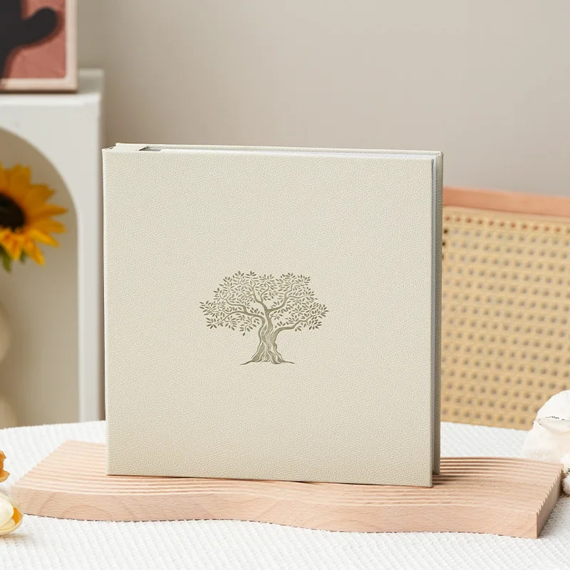 Self-Adhesive Leather Photo Album with Laminated Pages, Large Capacity DIY Scrapbook for Photography