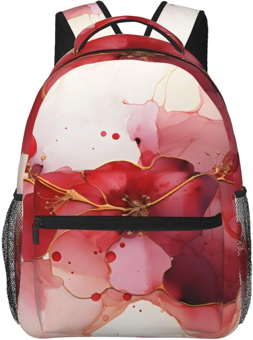 

Marble Art Plum Blossom Lightweight Laptop Backpack Lightweight Multipurpose Travel Casual Daypack Unisex College Backapcks for