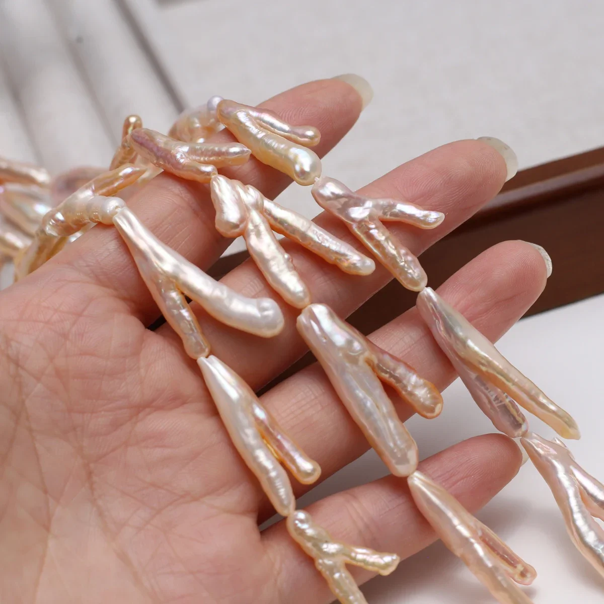 

3x35-15x38mm 5A Natural Freshwater Pink Chicken Claw Irregular Pearl Bead Jewelry Make DIY Necklace Bracelet Accessories Wedding