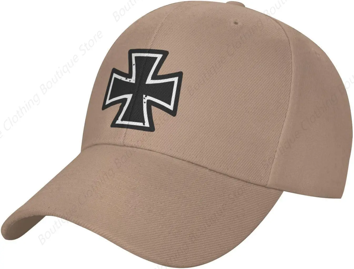 

Iron Cross Baseball Cap Men Women - Classic Trucker Hat Adjustable Plain Hat Black, Natural