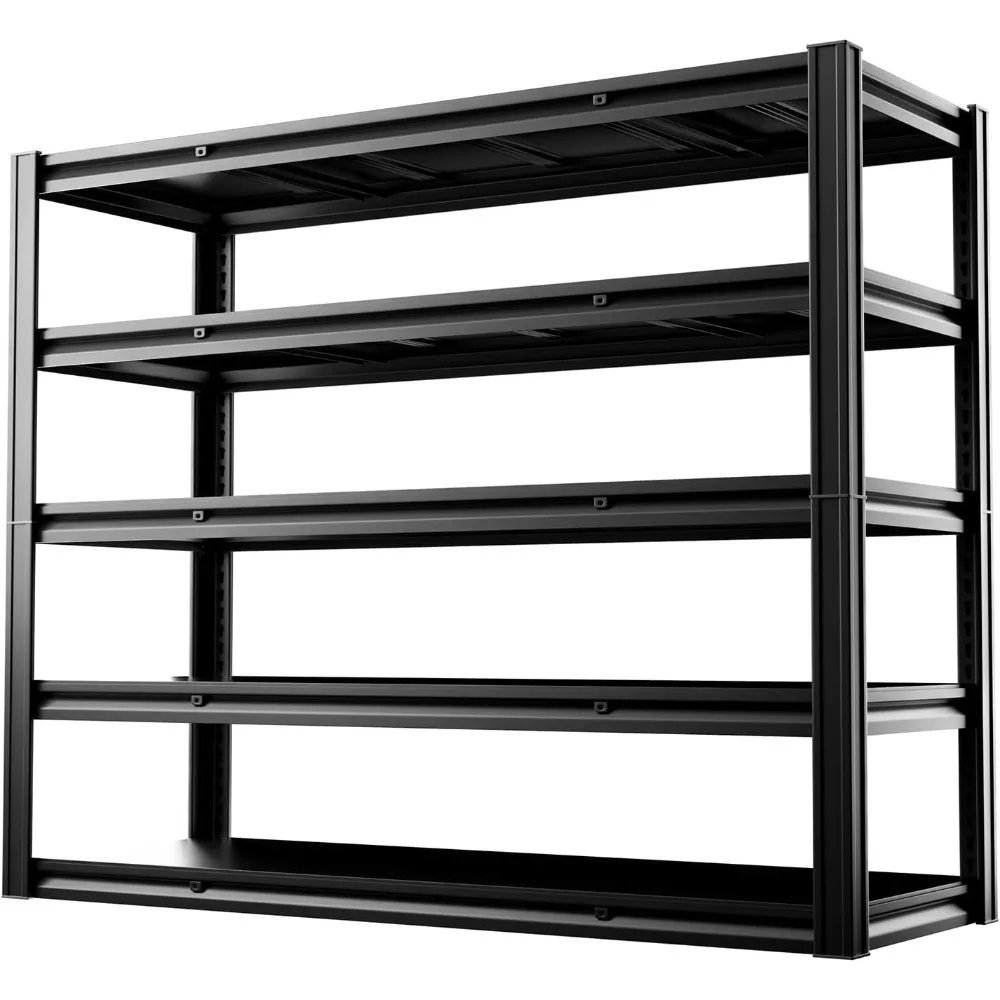 5-Tier Garage Shelving Metal Storage Rack 3000LBS Garage Shelving Heavy Duty Adjustable Storage Shelves Unit for Industrial