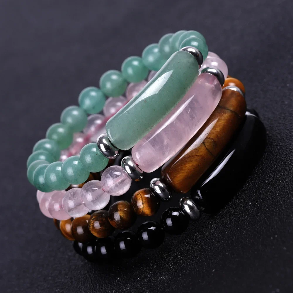 

Natural 100% real white red green agate jade Tiger's eye Carving round beads bracelets for woman men Gift with jade bracelet