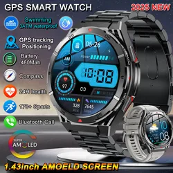 New GPS Smartwatch 1.43'' AMOLED Display 100+ Sports Modes Voice Calling Smart Watch Men Women Military Grade Toughness Watches