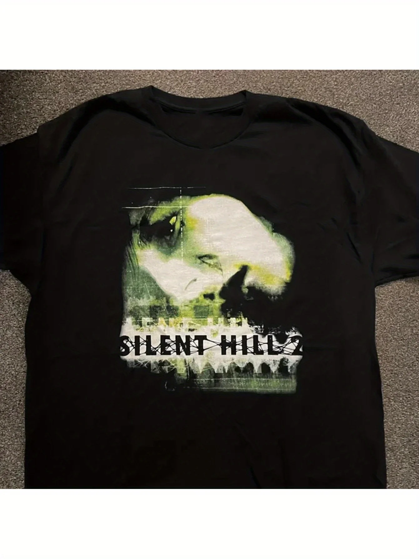 Silent Hill 2 Cotton Printed T Shirt Horror Shirt Men Women Casual Short Sleeve Round Neck Tee Shirt Gothic Retro Adult T-Shirts