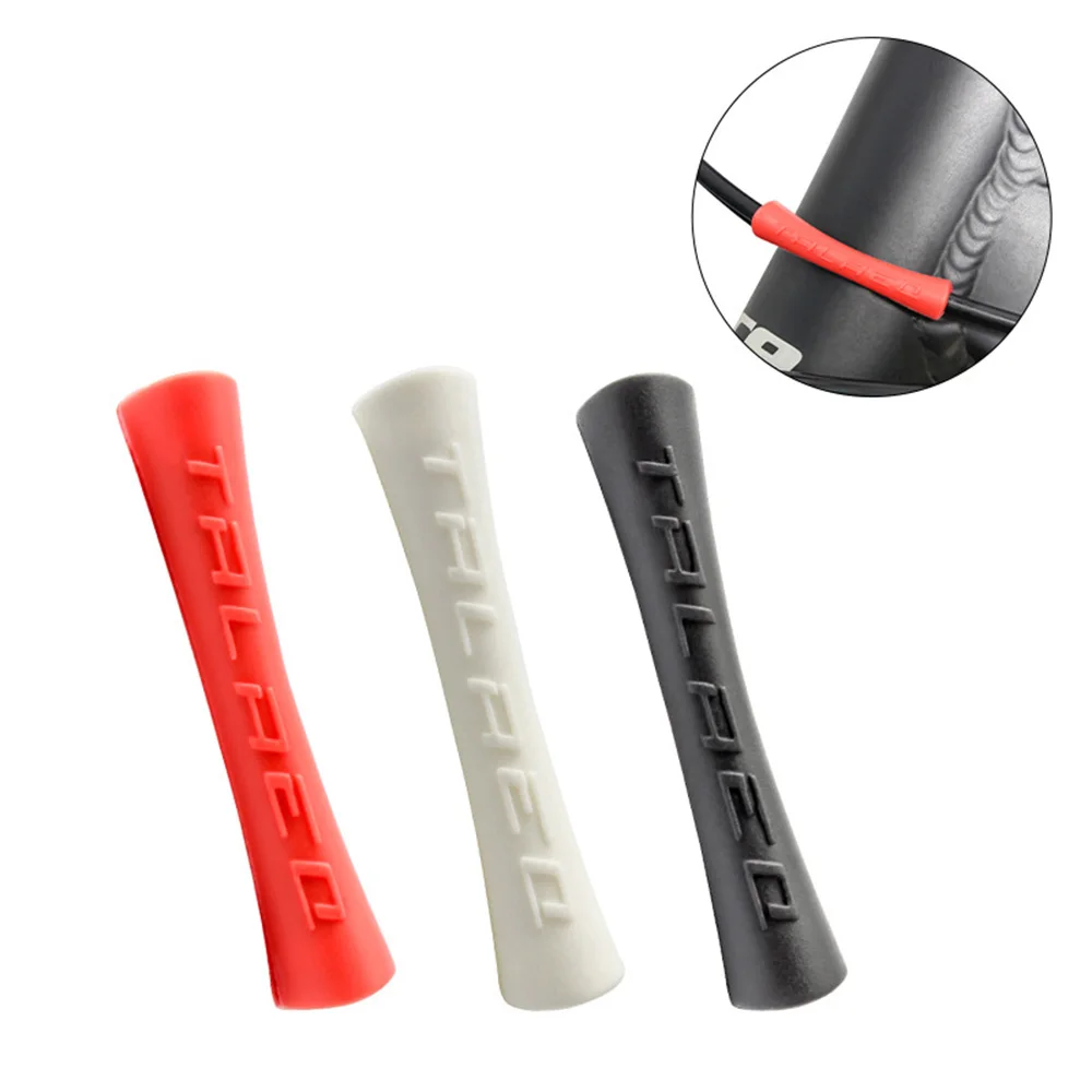 4pcs MTB Anti-friction Bike Frame Protection Rubber Protective Cover Guard Tubes Cable Protector Line Tube Protective Sleeve