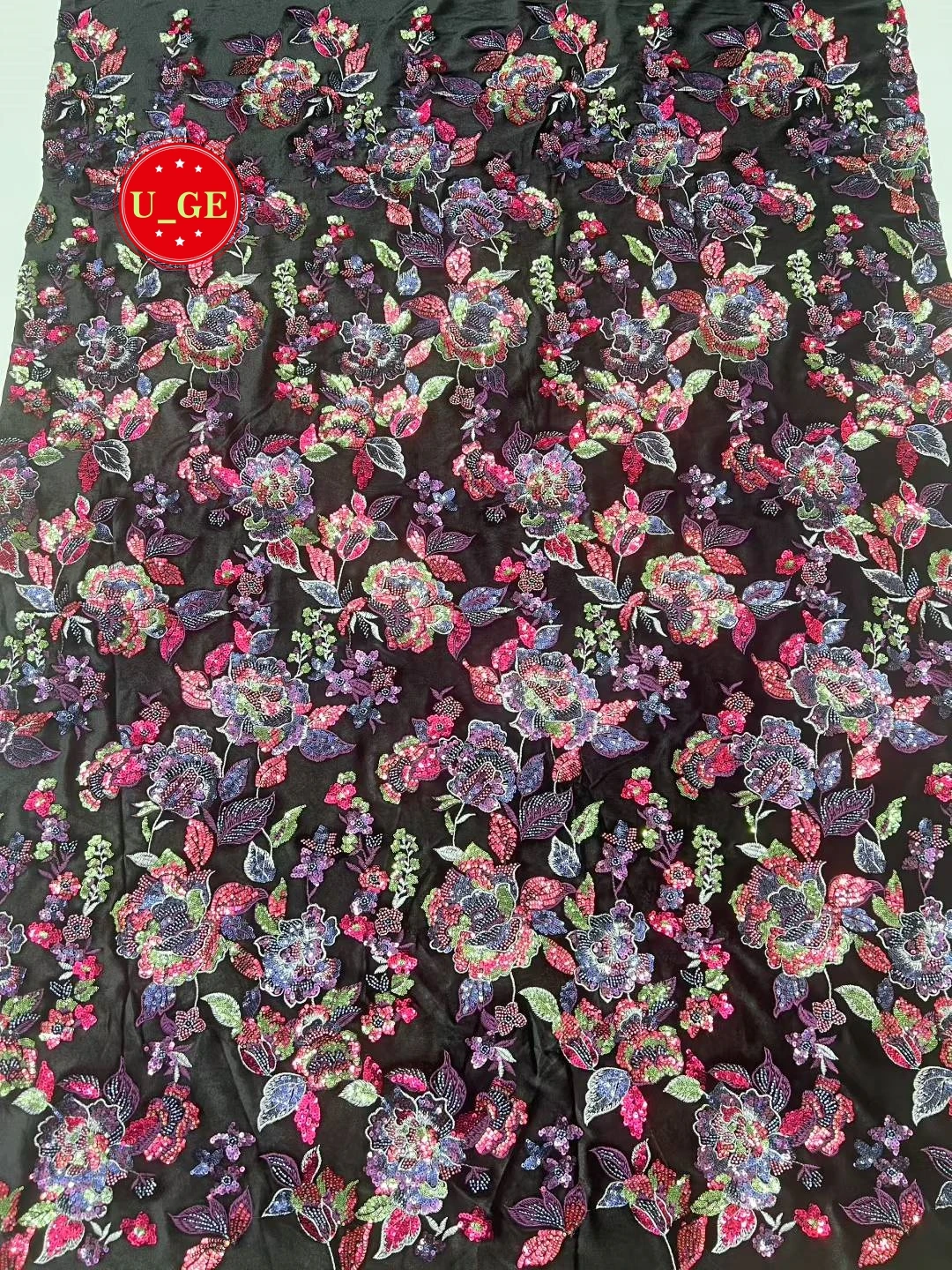 

Elegant Velvet Fabric with Lots of Stones – Best Quality Soft & Luxurious for Bride Wedding Party Dresses U_Ge5891