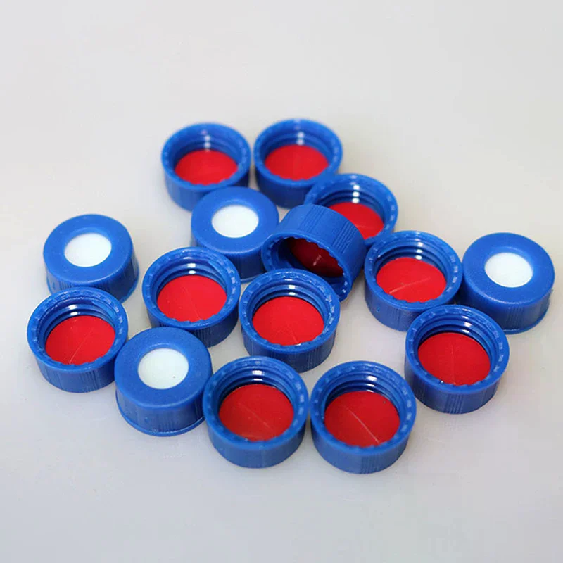 

Blue Open-topped Polypropylene Cap Plastic Septa 9 Mm For Chromatography Vial 2 Ml Replacement Agilent
