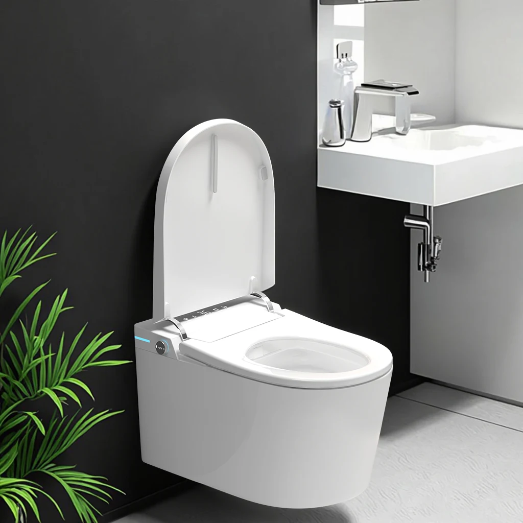 Cisterna a scomparsa WC sospeso WC WC automatico senza serbatoio intelligente a parete WC intelligente