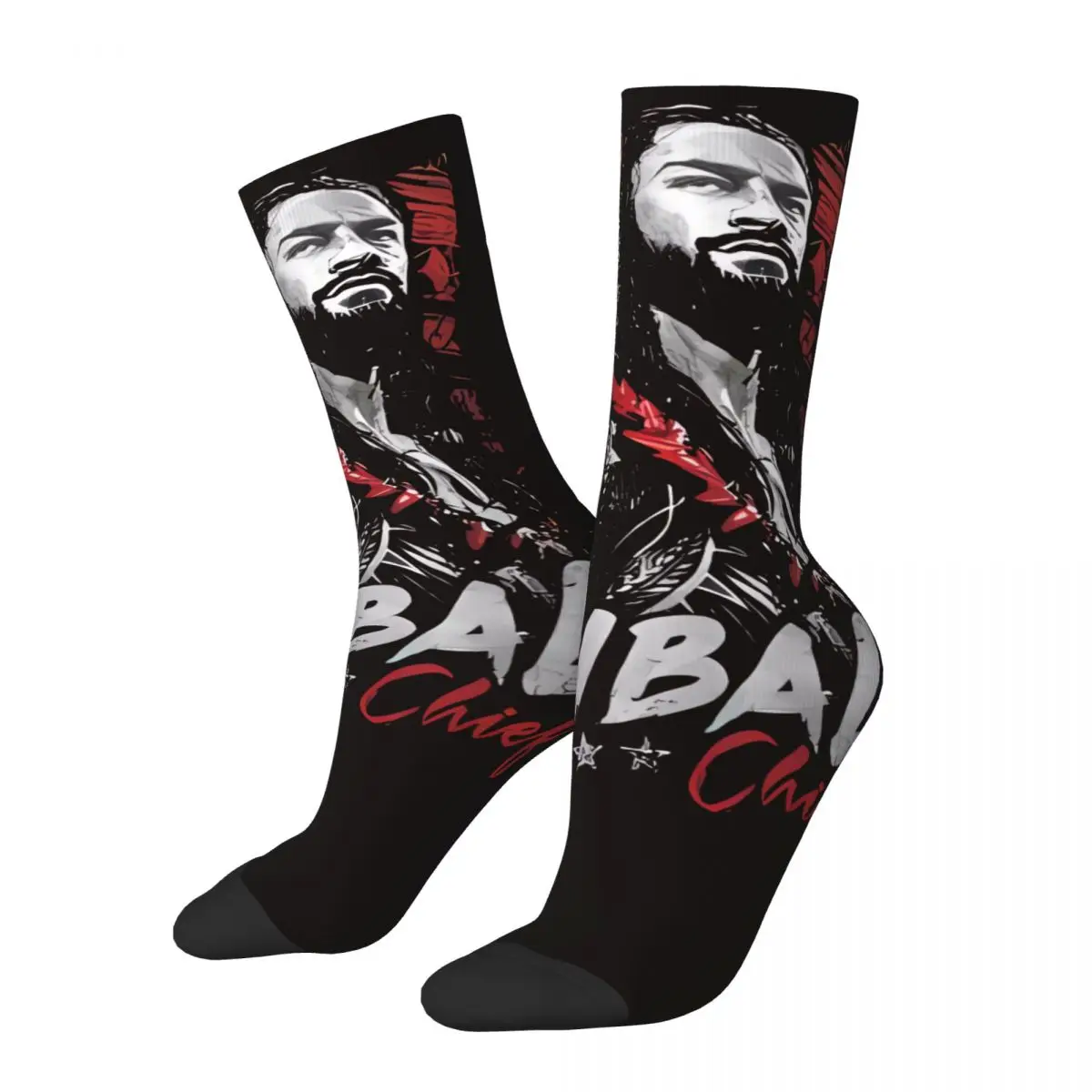 3D printing cosy Unisex Socks,Windproof Sleeve Roman The Tribal Chief Interesting Four Seasons Socks