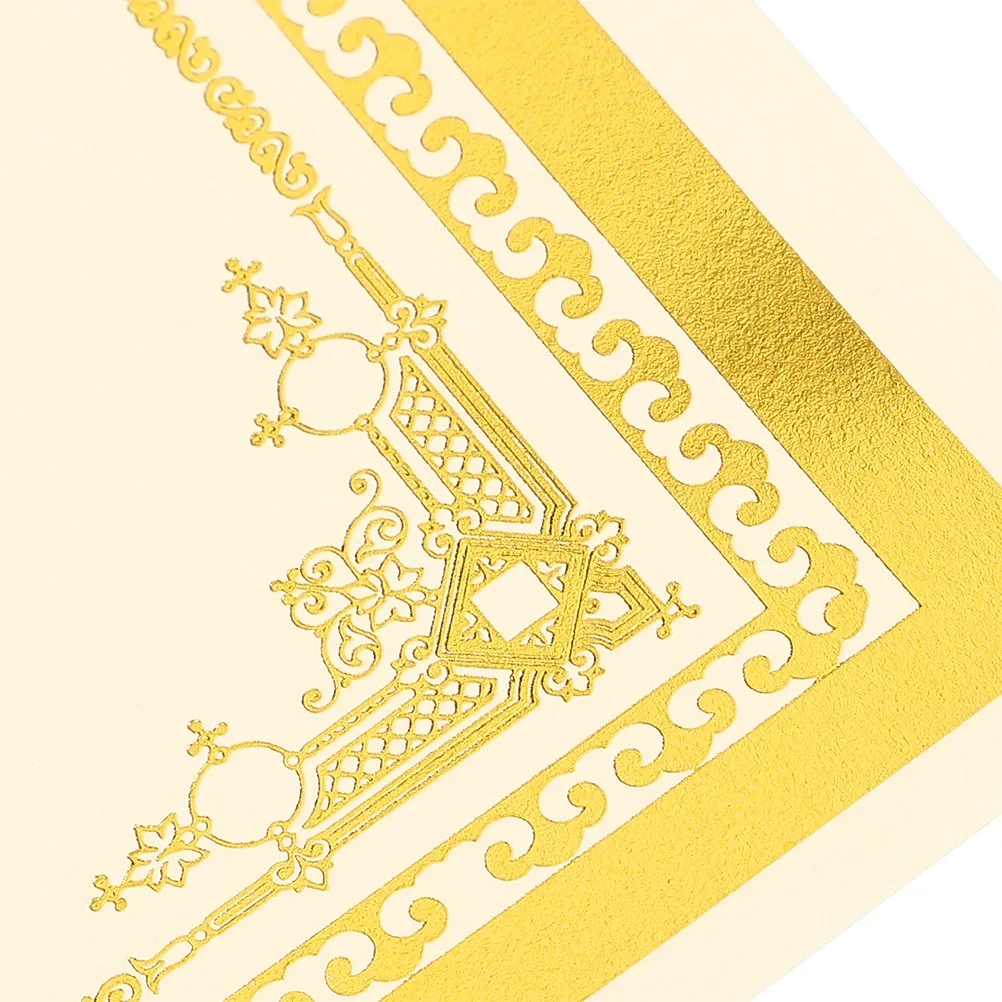 

35 шт. бумаги для сертификатов с золотым тиснением, пустая бумага для дипломов, гладкая внутренняя бумага для печати школьных наградных сертификатов