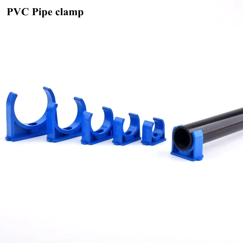 2~10Pcs 20~50mm PVC Pipe Clamp, Garden Watering Irrigation Water Tube U Brace Retainer Aquarium Fish Tank Pipe Clip Fixing Joint