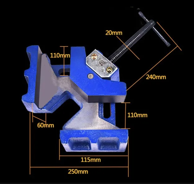 4.5 "الشديدة التحمل 90 درجة الزاوية اليمنى لحام المشابك للنجارة