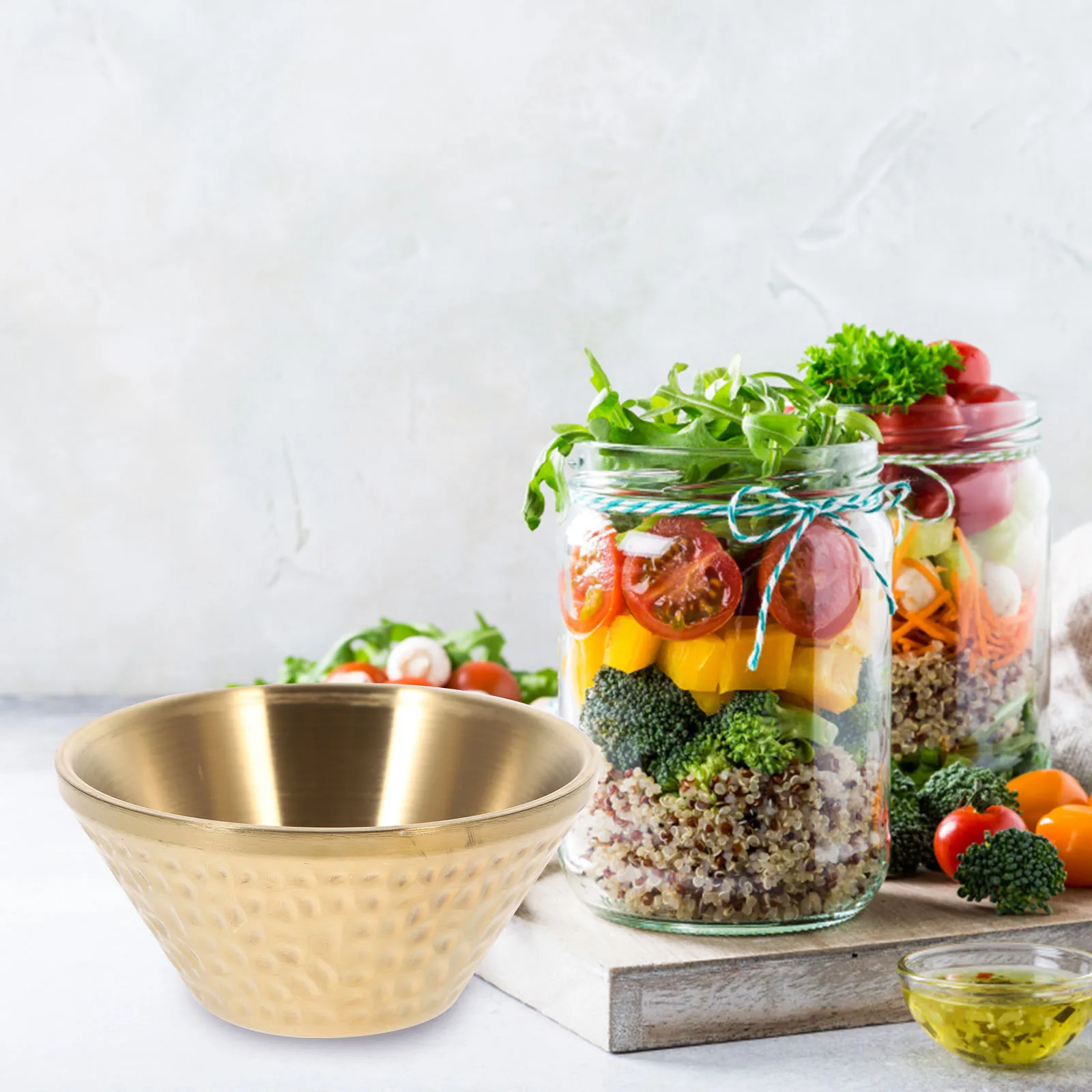 

Stainless Steel Salad Bowl 304 Kitchen Tableware Ramen Pho Noodle Fruit Dessert Storage Container Serving