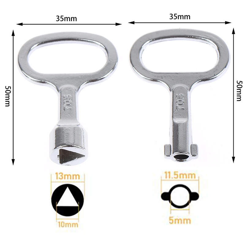 Llave Triangular Universal para armarios eléctricos, llave multifuncional, cerradura de Panel, cerradura de puerta de ascensor de tren de Metro