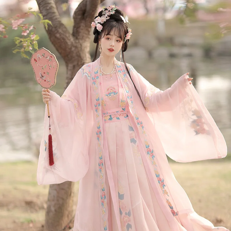 Traje chinês antigo para mulheres, roupas tradicionais hanfu, trajes de dança da dinastia Tang, vestido de fada folclórica, roupas vermelhas plus size