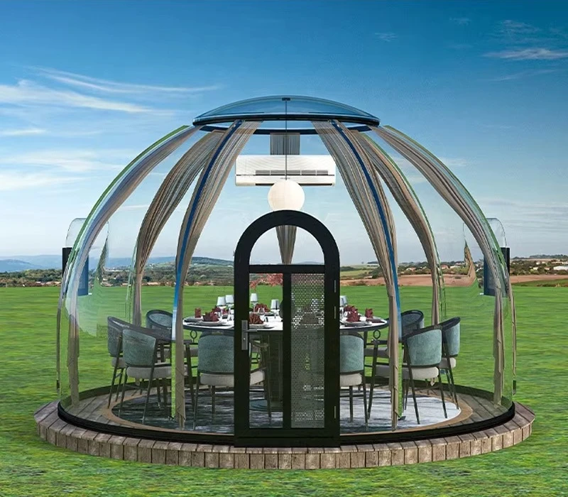 Outdoor High Strength Material PC Bubble House Transparent Tiny House Dome Igloo Tent Star Prefab Tiny Camping Dome  House