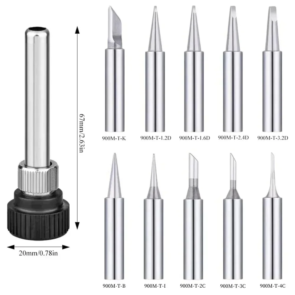 10 Stück 900M Lötkolbenspitzen-Set, Schweißdüse, interne Heizlötköpfe, Schweißspitzen-Werkzeug, bleifreie Lötkolben-Bits – Detail 5