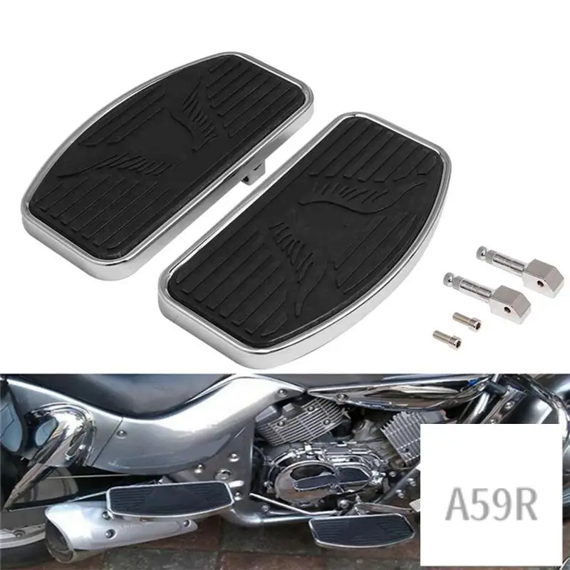 

R9-Motorcycle Universal Rear Passengers Footrest Pedal For Honda VTX Yamaha Drag Star Suzuki Kawasaki Resting Footrests Replacem