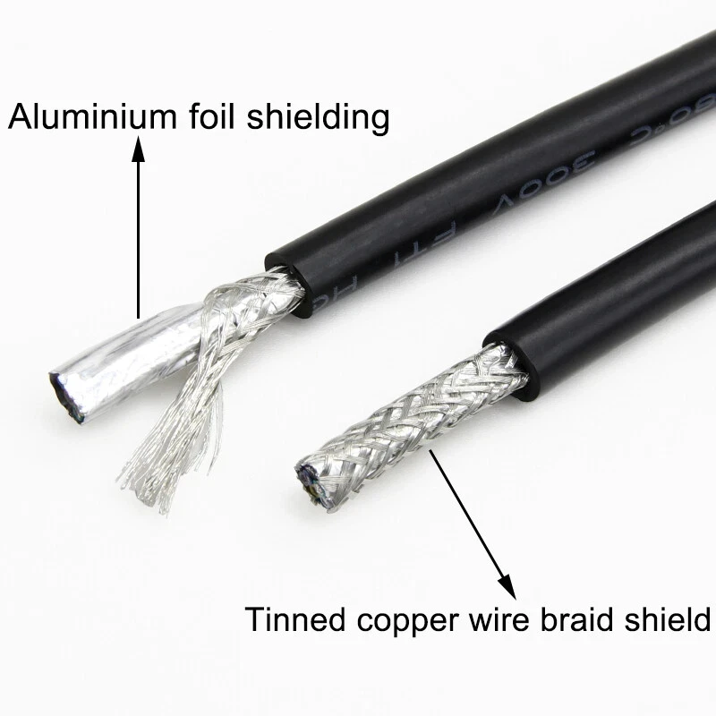 UL2464 Shielded Wire 28/26/24/22/20/18/16AWG Double Shielded 2/3/4/5/6/8/10/12 Core Anti-interference Signal Control Cable