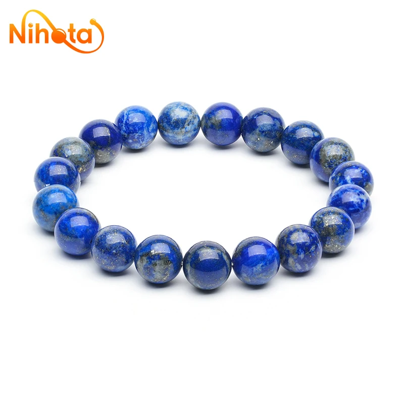 Natural Stone No Dyed Lapis Lazuli Bracelets Women Girl Fashion Stone Handmade Strength Yoga Healing Energy Jewelry Gift Pulsera