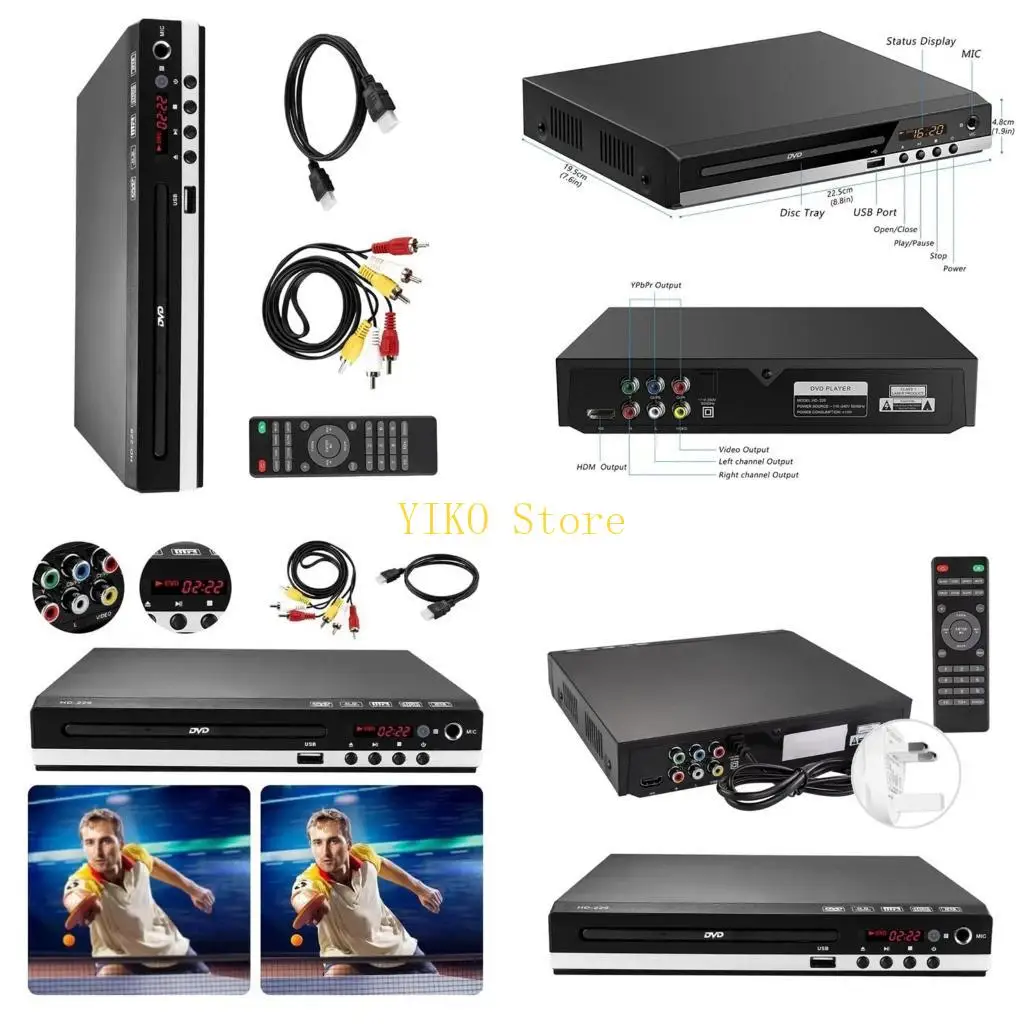 K32C Pequeño jugador DVDS para hogar y los viajes admite múltiples formatos All-RegionFree