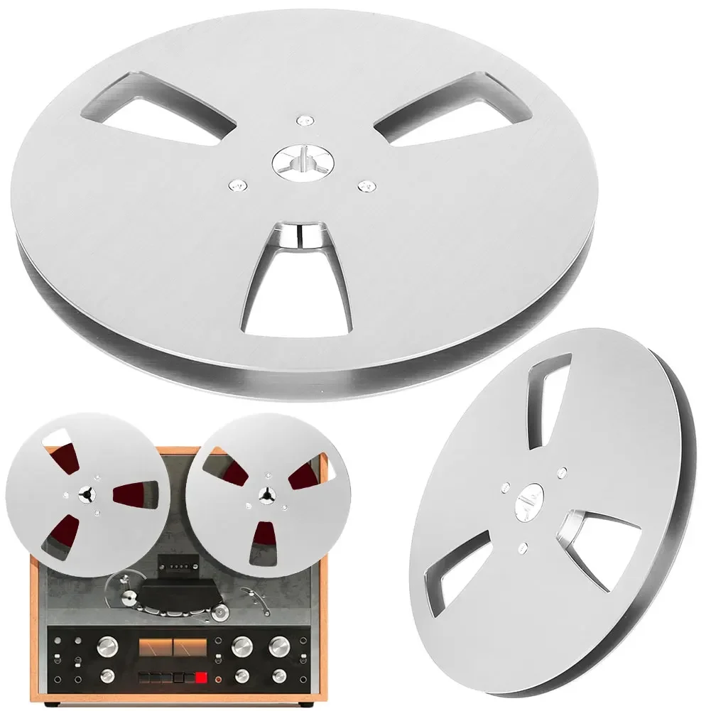 1/4 7 Zoll Blank Tape Reel Aluminiumlegierung 3 Löcher Ersatz-Öffnungsmaschinenteil für TEAC Universal für Reel To Reel Tape