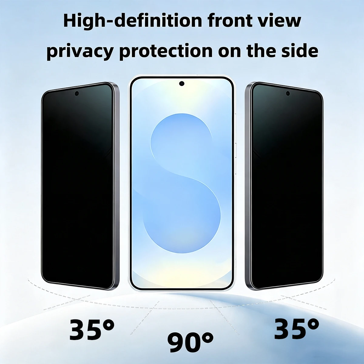 2–6 Pack Privacy Tempered Glass Screen Protector for Galaxy S20 FE/S21 FE/S23 FE/S24 FE/S25 FE – Shatterproof & Anti-Fingerprint view 2