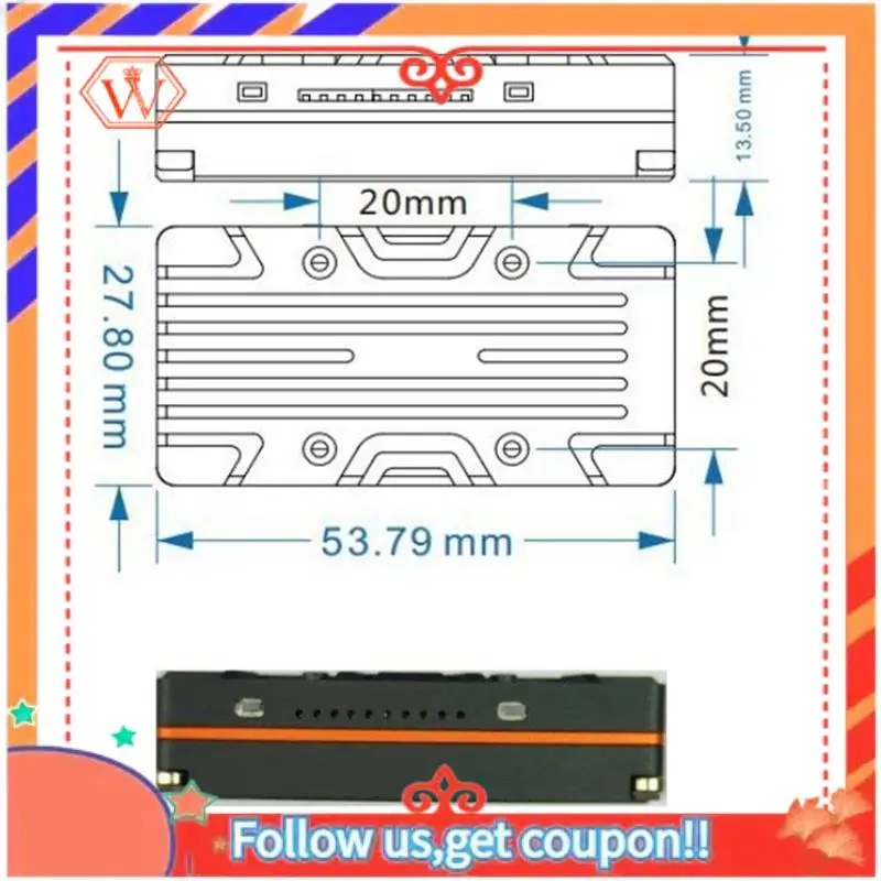 

Durable F33-F 3.3G 3W VTX 8CH FPV Video Transmitter For RC FPV Long Range Racing Drone