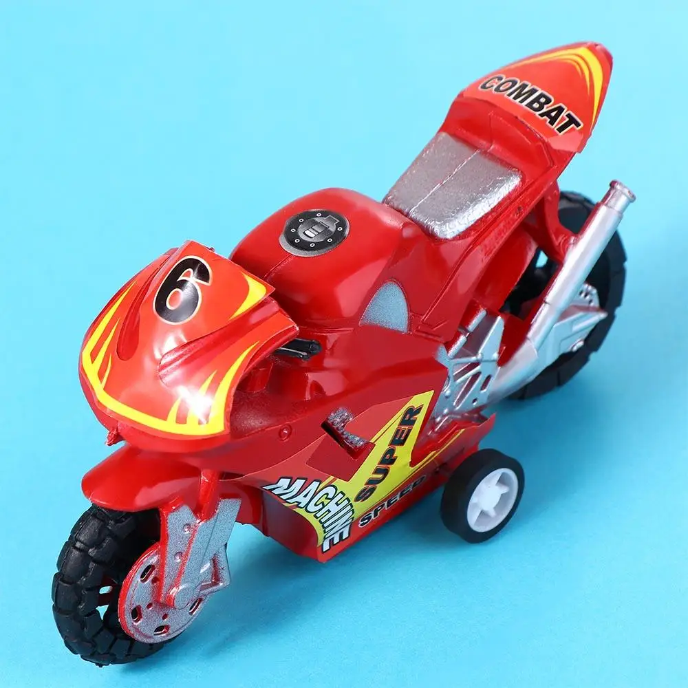 Ornaments Educational For Boys Plastic Mini Four-wheel Motorcycle Toy Motorcycle Model Motorbike Model Pull Back Car