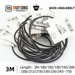 3M Wide-angle belt 180/185/190/195/200/206/212/218/230-750mm For Harbor Freight Lathe Drive Belt Transmission Triangle Belt