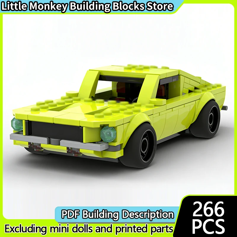 Speed Racing Car Model MOC Building Bricks Classic Retro Fastback Modular Technology Children Holiday Gifts Assemble Toys Suit