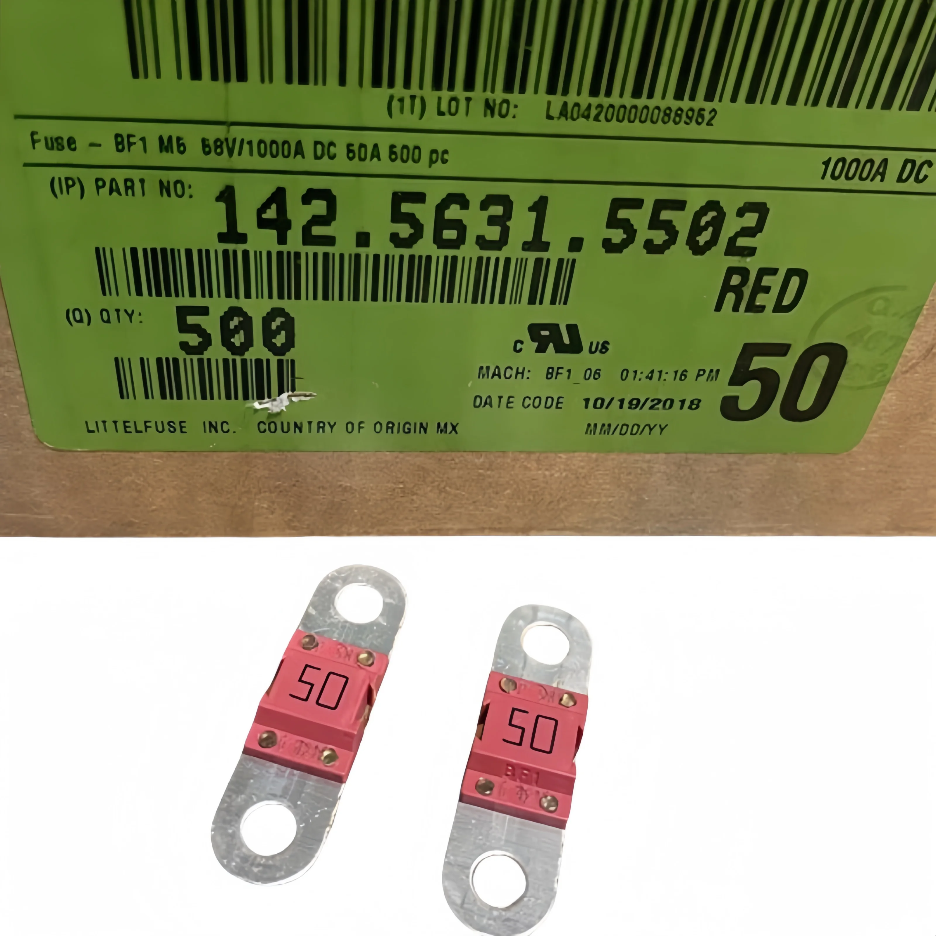 Littelfuse BF1 Bolt-down Fuse 30A 40A 50A 80A 100A 125A 150A Rated 58V Bolt Type Flat Type Fuse 142.5631. Mazda Focus M5 M6 fuse