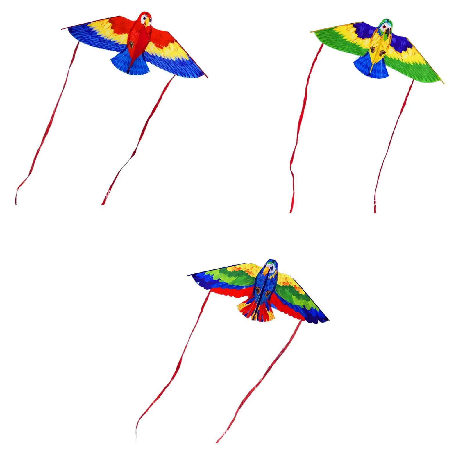Parrot Kite with 50M String Beach Kite for Garden Beach Family Outdoor Games