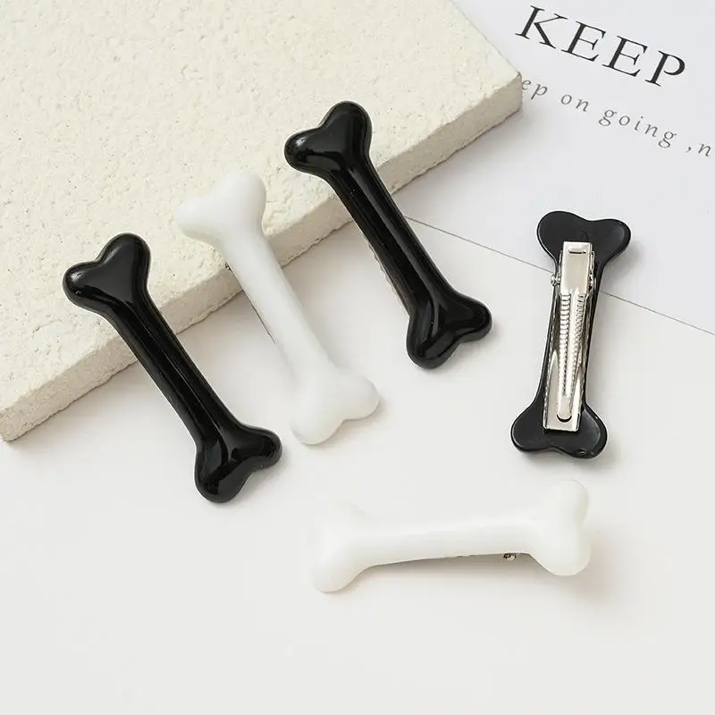 Knochen-Haarnadeln, Modische Niedliche Haarspangen für Frauen und Mädchen, Lebendige Hundeknochen-Haarklammern, Seitenhaarnadeln, Haaraccessoires – Detail 1